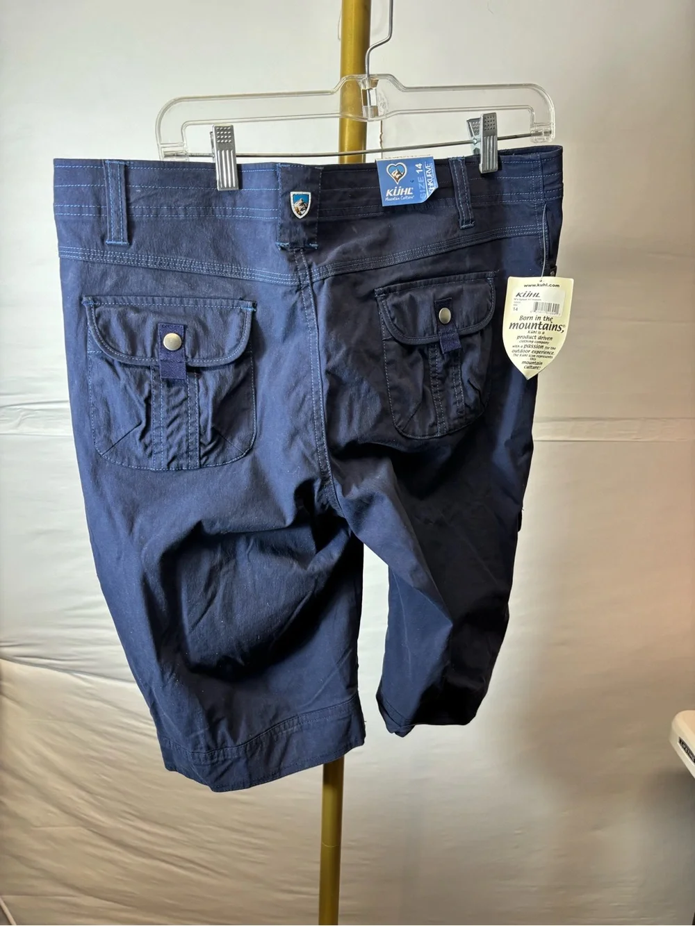 Kuhl Splash cargo shorts women’s size 14 brand new with tags navy blue